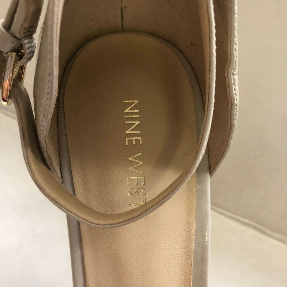 Nine West Women Timeshare Leather Dress Pump Bone / Cream Size 9.5 - Picture 6 of 9